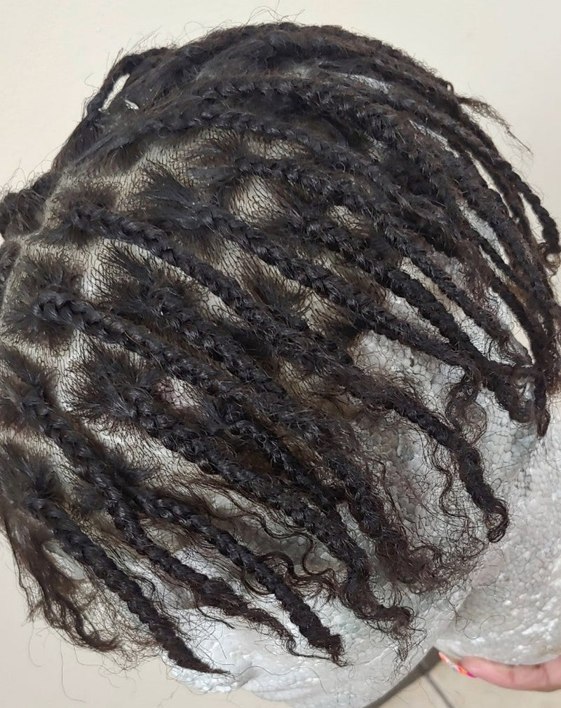 Dreadlocks New Men Toupee Kinky Curly 100% Human Hair Wigs for Black Man  Afro Human Natural Hairpiece Men's Capillary Prothesis - AliExpress